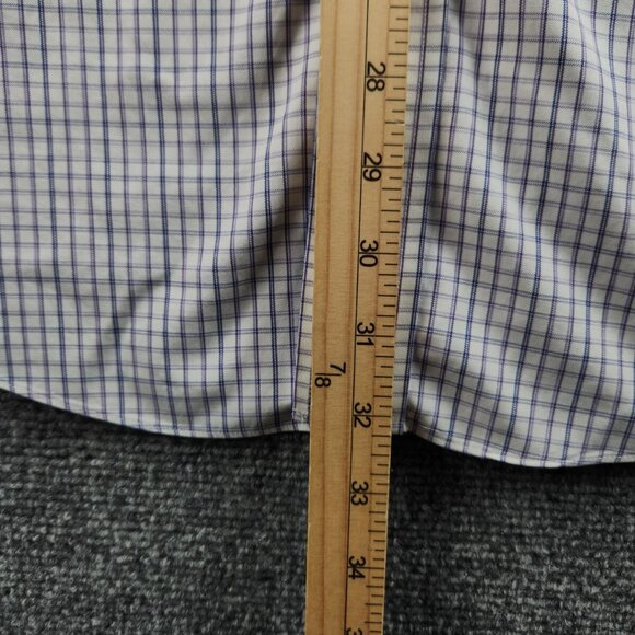 Brooks Brothers 16.5 33 Blue Non-Iron Check Cotton Regent Long Sleeved Men Shirt - Picture 9 of 15